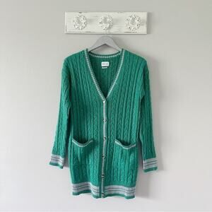 Saylor Marisole Dress Emerald Green Cardigan / Mini Dress